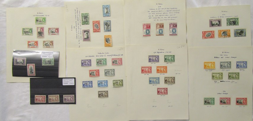 Stamps - St Helena & Tristan Da Cunha stamps in stock cards & album pages - Cat Value £200+