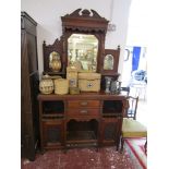 Edwardian mahogany cabinet with back