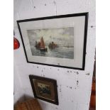 L/E signed print - Yachts & fisherman print