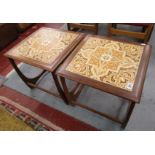 Pair of G-Plan tile-top coffee tables