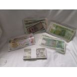Large collection of uncirculated bank notes, various countries