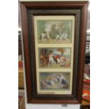 Framed Edwardian postcards