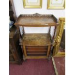 Victorian walnut music cabinet