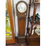 Oak cased Grandmother clock