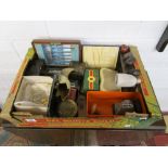 Large box of collectables to include pipes