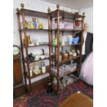 3 tall mahogany display racks