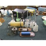 Vintage table lamps & light fittings