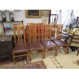 Set of 8 Oriental themed dining chairs