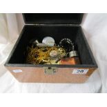 Jewellery box and contents to include silver