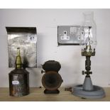3 vintage oil lamps