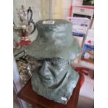 Bust of old farmer