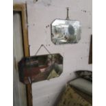 2 retro wall mirrors