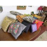 Large collection of cushions