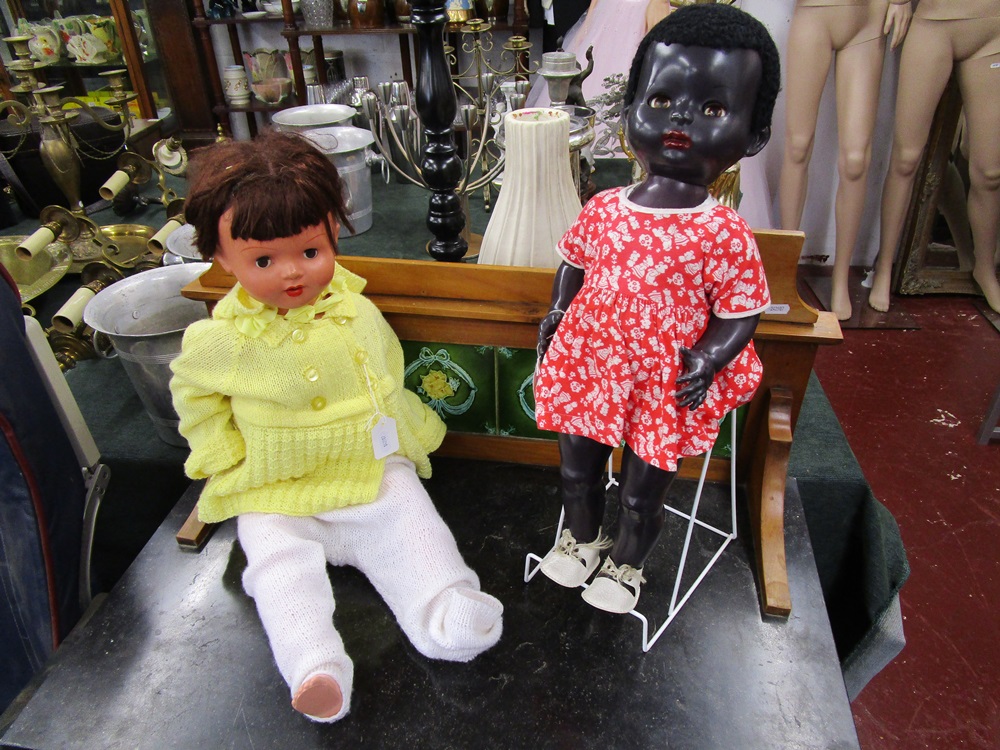 1950's Pedigree black plastic doll and another