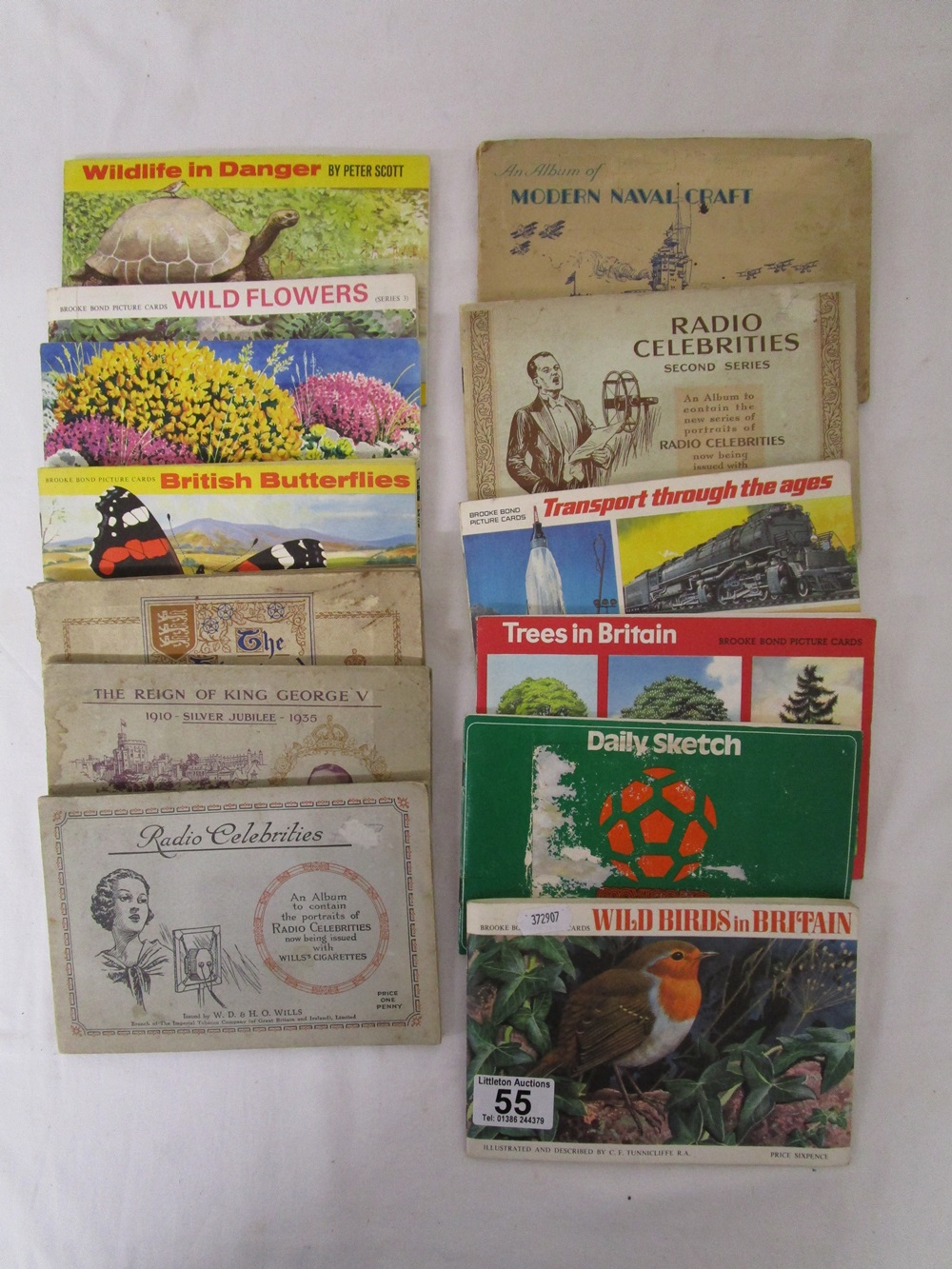 Collection of cigarette cards in albums