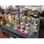 Large collection of candle holders