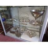 2 shelves of silver plate
