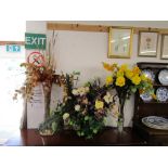 Floral display to include large glass vases