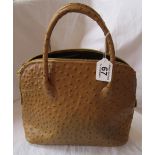 Vintage Ostrich skin handbag