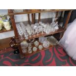 Large collection of glass over 2 shelves