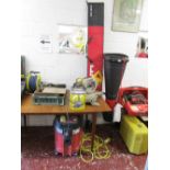 Dewalt chop saw, 3 phase with power supply, 3 phase industrial vacuum cleaner & screed