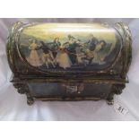 Unusual 19C decorative gesso table casket