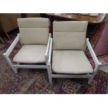 Pair of retro 'Pirelli Ltd' armchairs