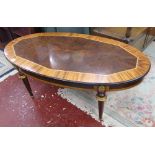 French style inlaid coffee table