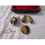 Collection of tigers eye jewellery