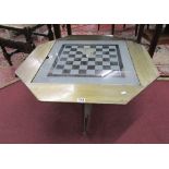 Bespoke metal chess table with pieces