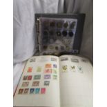 Stamps & Coins - Interesting folder of coins, GB & World to include Model Penny etc. and stamp album