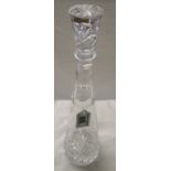 Tall cut glass decanter