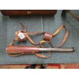 Leather cased telescope