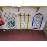 3 modern stained glass panels