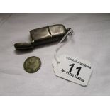 Silver vesta & coin holder plus coin