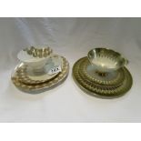 Pair of Art Deco trios