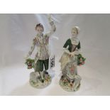 2 small Dresden figures