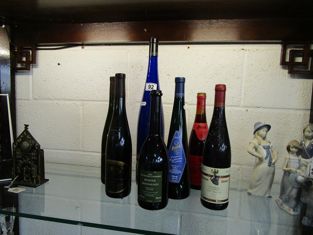 7 bottles of German wine