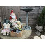 Large collection of garden ornaments etc