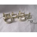 Set of six napkin rings by Christofle