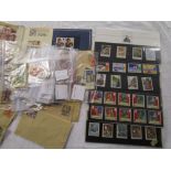 Stamps - Glory box to include GB, Commonwealth & World plus 10 cigarette card sets