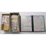 Stamps - Stockbook & 2 boxes - S. Africa & Germany - Mint blocks (multiples) noted & Russian mint