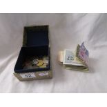 Box of coins & notes