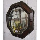 Octagonal oak framed mirror