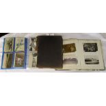 Victorian photo album with many photo's & large collection of early postcards