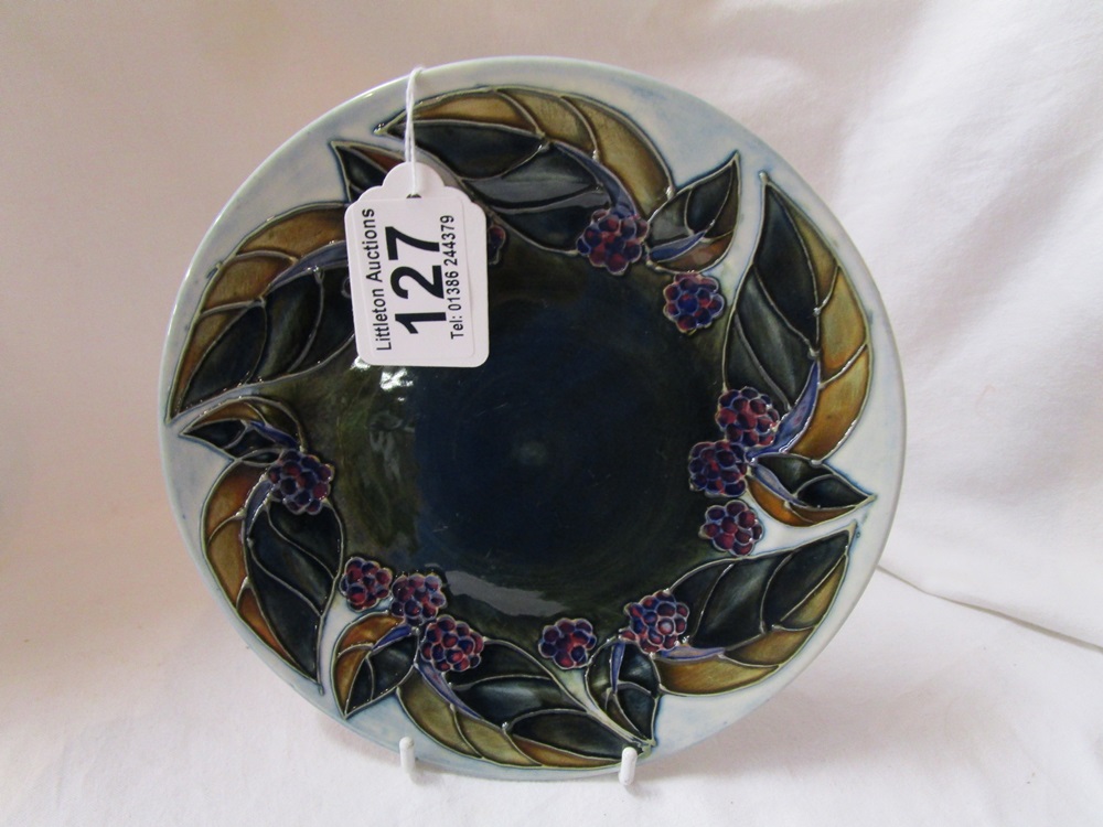 Moorcroft plate - Bramble pattern circa 1992