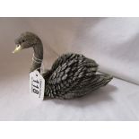 Hallmarked silver weighted swan & cygnet by 'Country Artists'