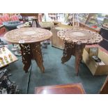 2 Eastern carved tables