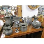 Collection of pewter