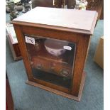 Oak cased cigarette cabinet